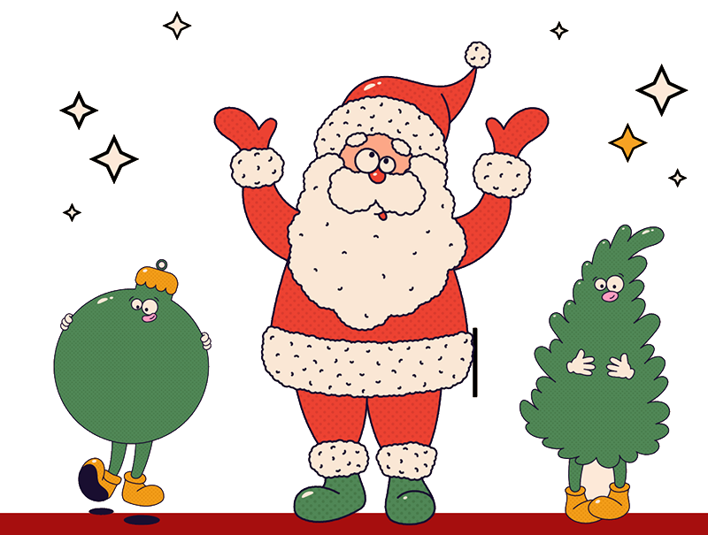 クリスマスのキャラクターたち